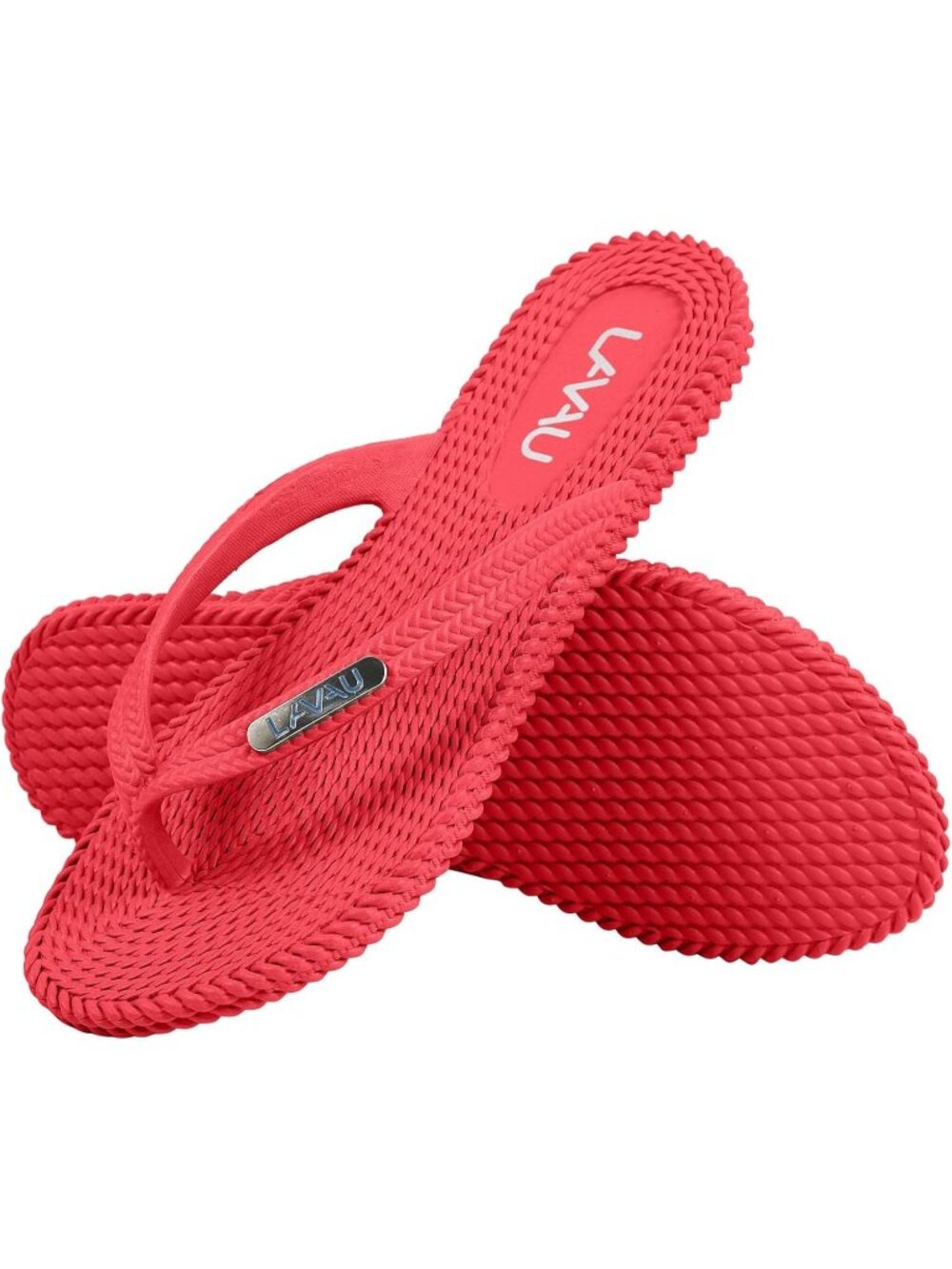 Women's Red Waterproof Non Slip Flat Thong Sandals For Shower Beach and Pool